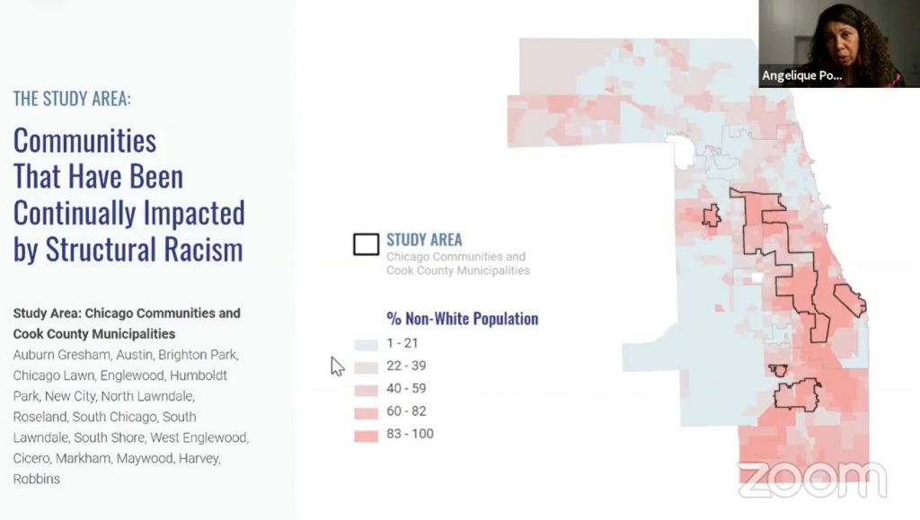 Screenshot of one of the maps featured on the Mapping COVID-19 Recovery website.