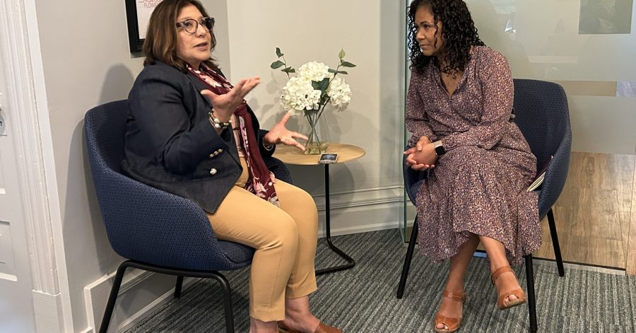 (L) Maria Pesqueira, HCF President, and (R) Dr. Yesenia Yepez, HCF Board Chair